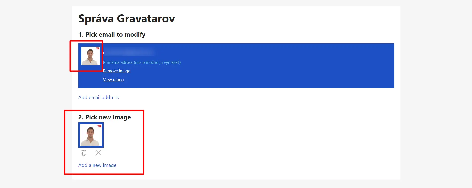 gravatar account