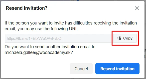 Po kliknutí na link postupujete rovnako, ako keď dostanete pozvánku štandardným spôsobom cez email.